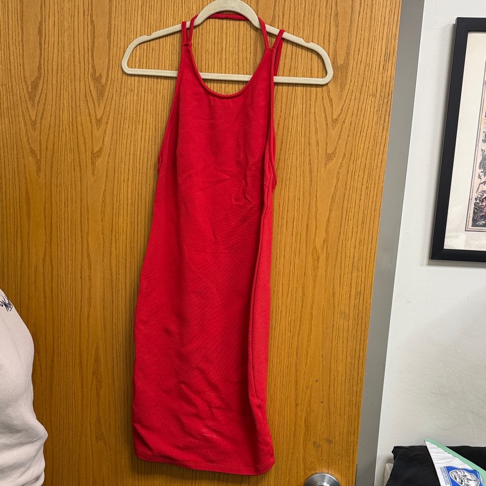 Elegant Red Sleeveless Dress